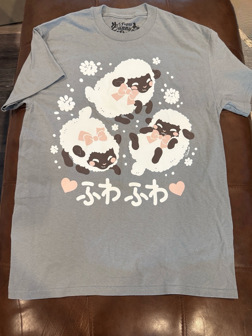 Sugar Bunny Kawaii Sheep Graphic Tee Japanese “Fuwa Fuwa” Pastel Anime Shirt